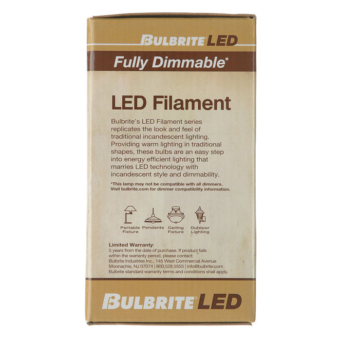 Bulbrite LED14A19/40K/FIL/M/3 14W LED A19 4000K Filament Bulb Milky E26 Base Fully Compatible Dimming 120V (776929)