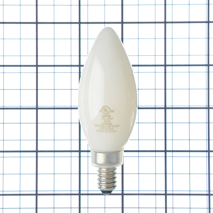 Bulbrite LED5B11/40K/FIL/M/3 5W LED B11 4000K Filament Bulb Milky E12 Base Fully Compatible Dimming 120V (776934)