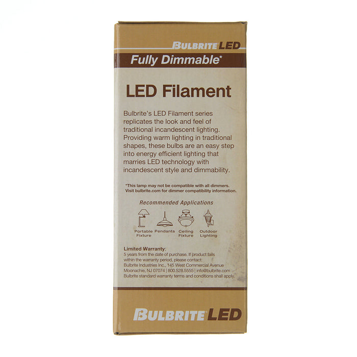 Bulbrite LED8ST18/40K/FIL/3/JA8 8.5W LED ST18 4000K Filament Bulb E26 Base Fully Compatible Dimming 120V Clear (776935)