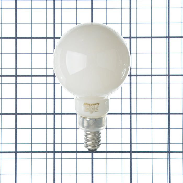 Bulbrite LED4G16/27K/FIL/M/4 4W LED G16 Filament Bulb E12 Base 2700K 300Lm 120V Dimmable Milky (776943)