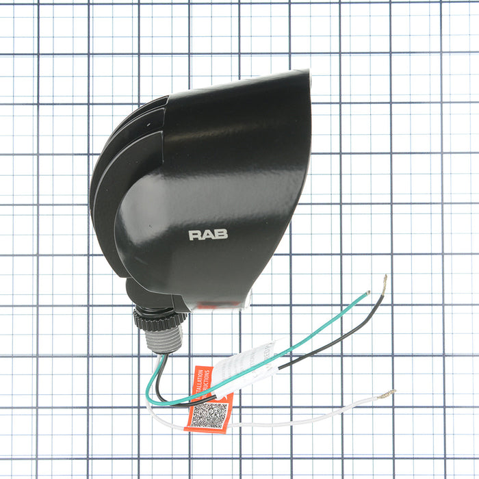 RAB Bullet Flood 12W Cool LED 120V With Hood And Lens Black (BULLET12B)