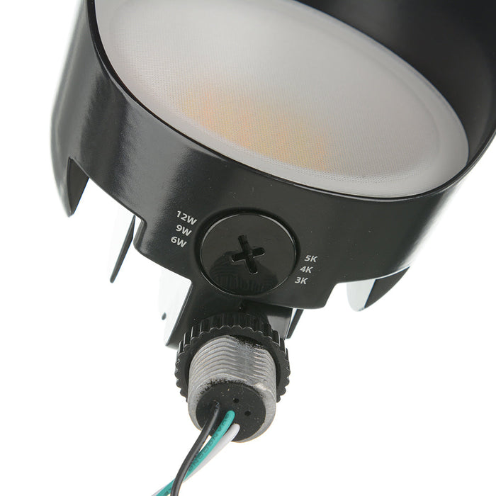 RAB Bullet Flood 12W Cool LED 120V With Hood And Lens Black (BULLET12B)