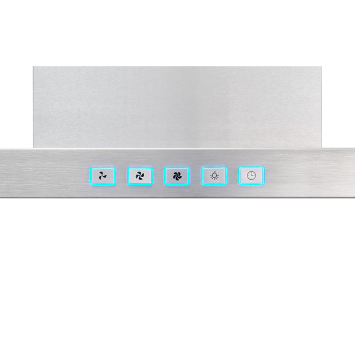 Broan-NuTone 30 Inch Convertible Wall-Mount T-Style Chimney Range Hood Maximum 450 CFM LED Stainless Steel (BWT1304SS)