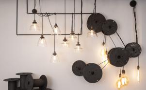 Generation Lighting Baskin Dome Pendant Painted Aged Brass/Dark Weathered Zinc Finish With Clear Glass (P1349PAGB/DWZ)