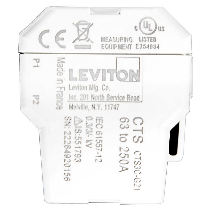 Leviton Series 6000 Split Core Current Transformer 63A-250A 21Mm ID (CTS3C-G21)