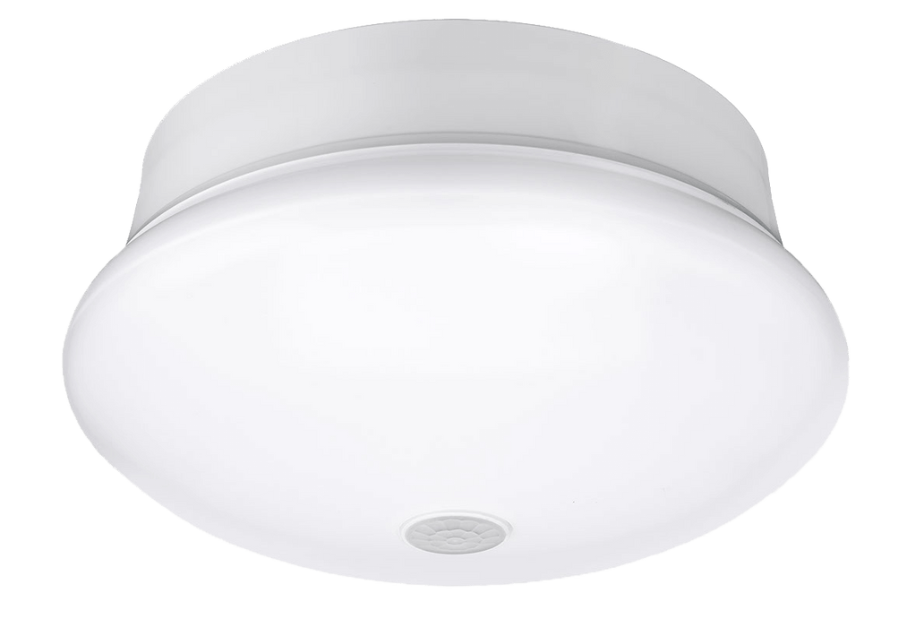 ETI SL-7-8CP3-SV-N-OS 7 Inch LED Spin Light 10.5W CCT Selectable 3000K/4000K/5000K 120V 80 CRI Non-Dimmable Flush Mount-PIR Motion Sensor White (C02001402A)