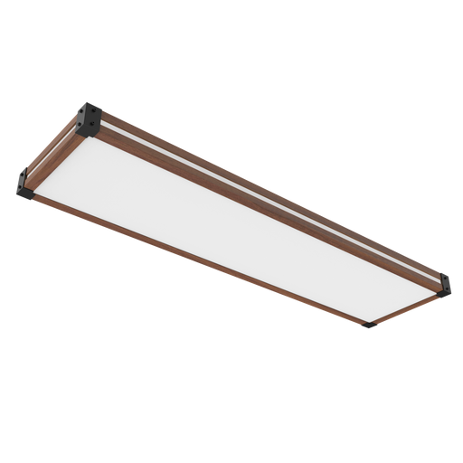 ETI ESLFM-13-8CP3NL-SV-TD-WN​ Essex 55W Linear Flush Mount 120V 4500Lm CCT Selectable 3000K/4000K/5000K Triac Dimming Walnut Finish (C05009401A)