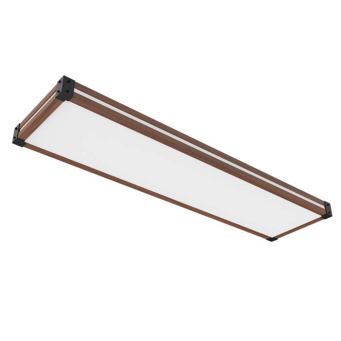ETI ESLFM-13-8CP3NL-SV-TD-WN​ Essex 55W Linear Flush Mount 120V 4500Lm CCT Selectable 3000K/4000K/5000K Triac Dimming Walnut Finish (C05009401A)