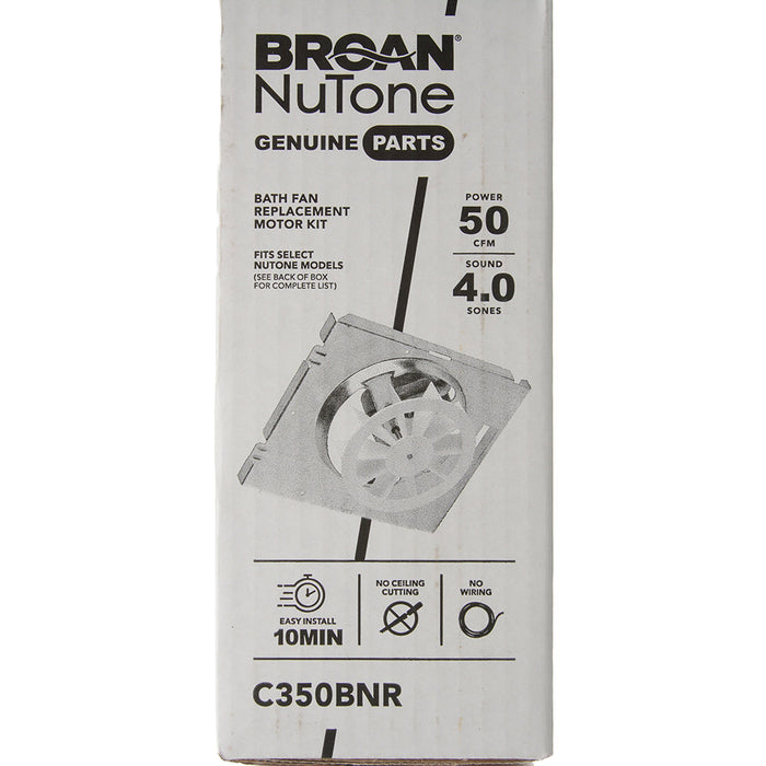 Broan-NuTone Genuine Replacement Motor/Wheel For 696N Ventilation Fan 50 CFM 4.0 Sones (C350BNR)