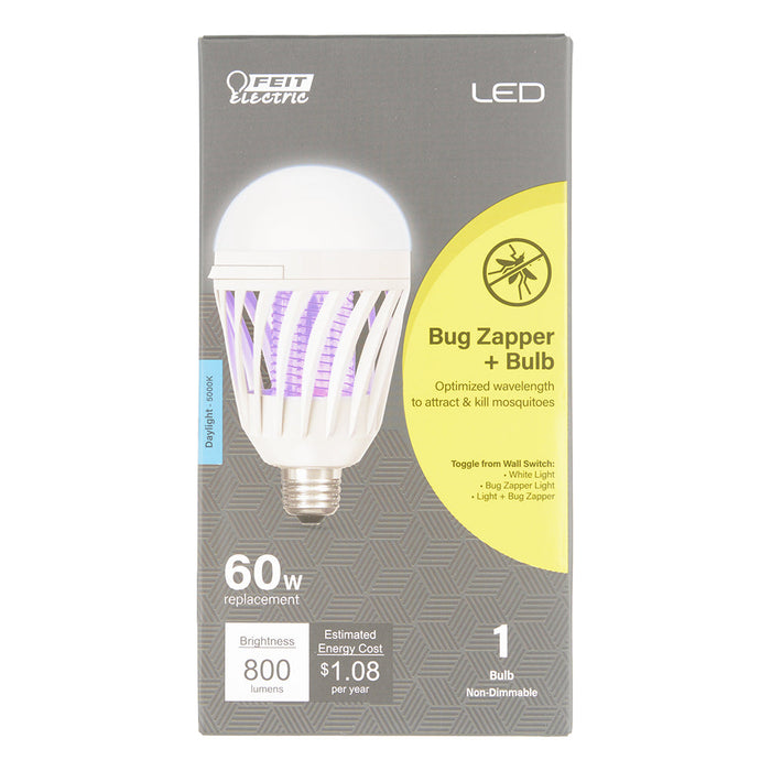 Feit Electric 9W Daylight 5000K E26 Base Cylinder Shape Bug Zapper Plus Light Bulb (C60/950CA/BZ/LED)