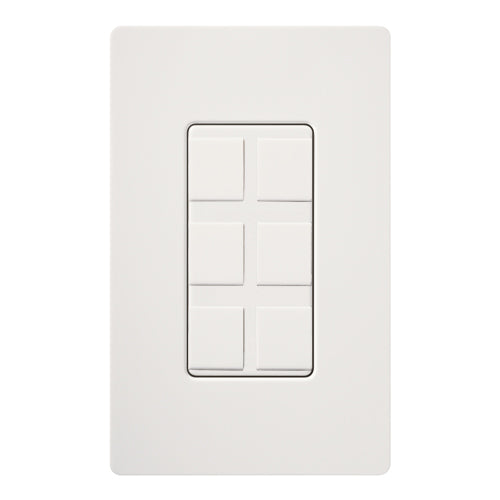 Lutron Claro White6-Port Frame With Blanks White (CA-6PF-WH)