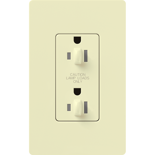 Lutron Claro 15A Receptacle Dual Dimming Tamper-Resistant Almond (CAR-15-DDTR-AL)