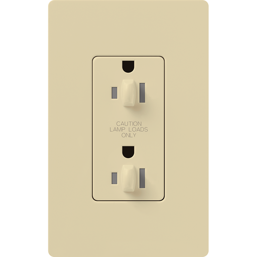Lutron Claro 15A Receptacle Dual Dimming Tamper-Resistant Ivory (CAR-15-DDTR-IV)