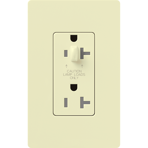 Lutron Claro 15A Receptacle Half Dimmable Tamper-Resistant Almond (CAR-15-HDTR-AL)