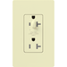 Lutron Claro 15A Receptacle Half Dimmable Tamper-Resistant Almond (CAR-15-HDTR-AL)