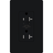 Lutron Claro 15A Receptacle Half Dimmable Tamper-Resistant Black (CAR-15-HDTR-BL)