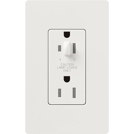 Lutron Claro 15A Receptacle Half Dimmable Tamper-Resistant White (CAR-15-HDTR-WH)