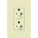 Lutron Claro 20A Receptacle Dual Dimming Tamper-Resistant Almond (CAR-20-DDTR-AL)