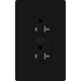 Lutron Claro 20A Receptacle Dual Dimming Tamper-Resistant Black (CAR-20-DDTR-BL)
