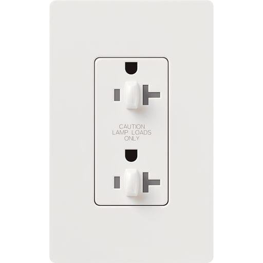 Lutron Claro 20A Receptacle Dual Dimming Tamper-Resistant White (CAR-20-DDTR-WH)