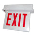 Best Lighting Products Recessed Edgelit Aluminum Exit/Stair Sign Single Face Red On White/White Trim Plate AC Only Exit Left Arrow No Wall Mount (CARELZXTE1RWW-LA)