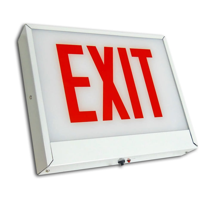 Best Lighting Products Steel Exit/Stair Sign Single Face Red Letters Black Housing AC Only Exit Double Arrow (CAXTEU1RB-DA)