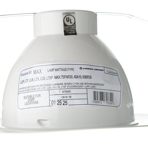 Lithonia White Baffle Narrow Flange (CB1W R6)