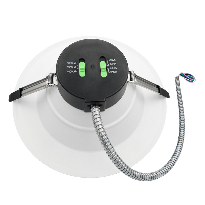 ETI CCDL-10-LB3-9CP4-MV-LVD Capella Series 10 Inch Commercial Downlight Wattage/CCT Selectable 32W/37W/43W 3000K/3500K/4000K/5000K 90 CRI 120-277V 0-10V (63317101)