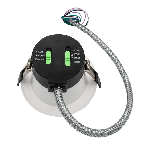 ETI CCDL-4-LB3-9CP4-MV-LVD Capella Series 4 Inch Commercial Downlight Wattage/CCT Selectable 7W/9W/12W 3000K/3500K/4000K/5000K 90 CRI 120-277V 0-10V Dimming (63314101)