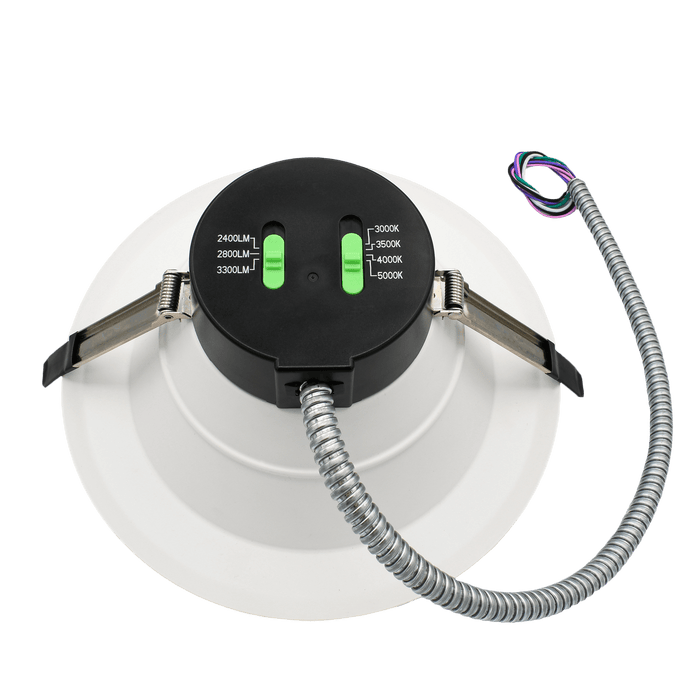 ETI CCDL-8-LB3-9CP4-MV-LVD Capella Series 8 Inch Commercial Downlight Wattage/CCT Selectable 25W/29W/35W 3000K/3500K/4000K/5000K 90 CRI 120-277V 0-10V Dimming (63316101)