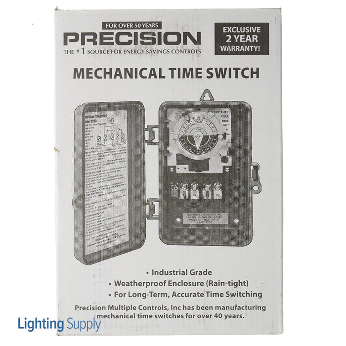 Precision Swimming Pool Time Switch 24 Hour Dial Heater Delay Circuit Non-Metallic Enclosure (CD104P-201)
