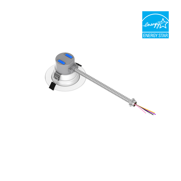 EIKO CD4-PS16-8FCCT-UDIM-WH LED Commercial Downlight 4 Inch Wattage/CCT Selectable 16W/14W/12W/10W/8W 2700K/3000K/3500K/4000K/5000K 80 CRI 120-277V 1-10V Dimming White (15156)