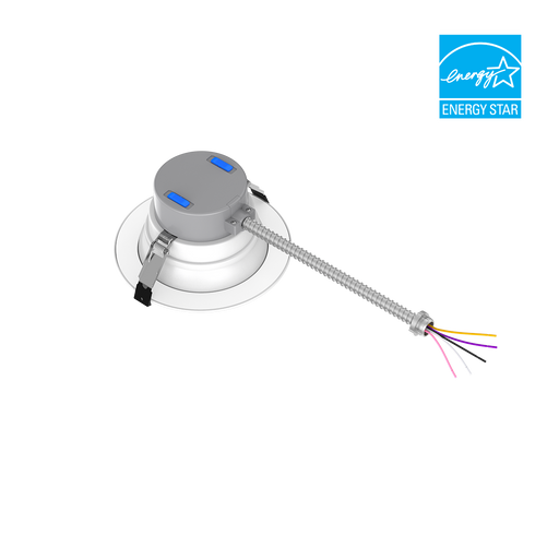 EIKO CD6-PS20-8FCCT-UDIM-WH LED Commercial Downlight 6 Inch Wattage/CCT Selectable 20W/18W/16W/14W/12W 2700K/3000K/3500K/4000K/5000K 80 CRI 120-277V 0-10V Dimming White (15157)