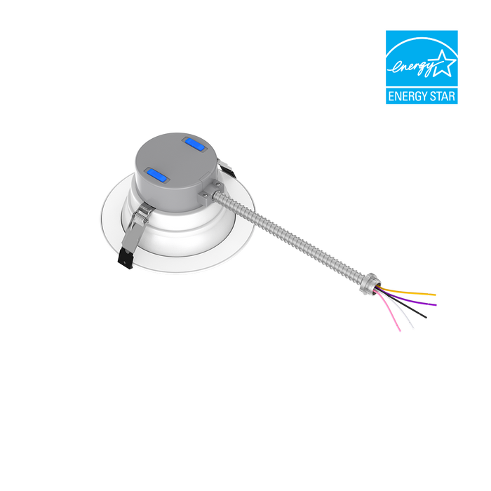 EIKO CD6-PS40-8FCCT-UDIM-WH LED Commercial Downlight 6 Inch Wattage/CCT Selectable 40W/35W/30W/25W/20W 2700K/3000K/3500K/4000K/5000K 80 CRI 120-277V 1-10V Dimming White (15163)