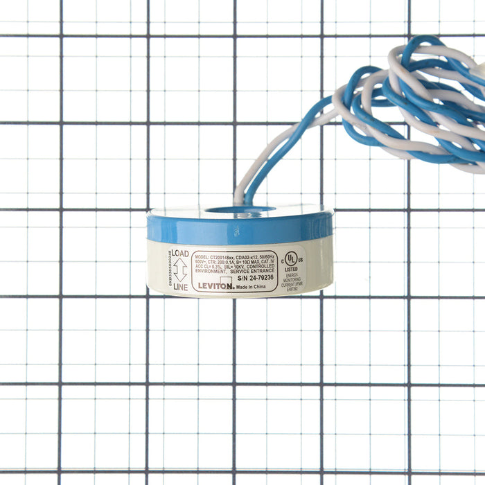 Leviton Submetering Current Transformer 200A 200 0.1A 0.72 Inch Blue (CDA02-L12)