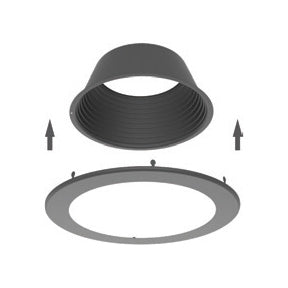 ATLAS 4 Inch Gray Trim And Baffle (CDL4TBG)