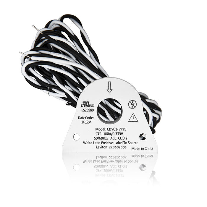 Leviton Current Transformer Solid 100A 333mV .5 Inch .2 Percent (CDV01-W15)