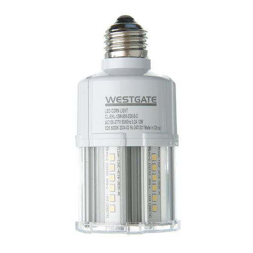 Westgate Manufacturing 12W LED Corn Lamp 1800Lm 5000K E26 AC 100-277V UL Listed (CL-EHL-12W-50K-E26)