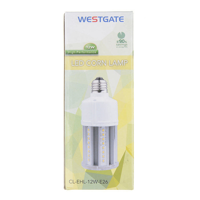 Westgate Manufacturing 12W LED Corn Lamp 1800Lm 5000K E26 AC 100-277V UL Listed (CL-EHL-12W-50K-E26)