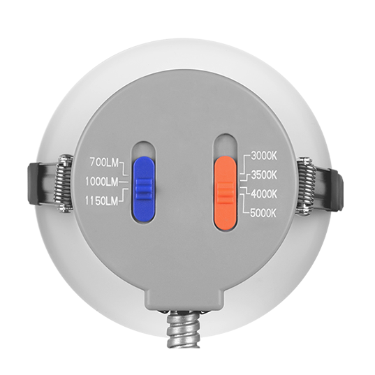 NICOR 4 Inch Commercial Recessed LED Downlight Wattage/CCT Selectable 7W/10W/11W 3000K/3500K/4000K/5000K 90 CRI 120-277V Black (CLR43SUS9BK)