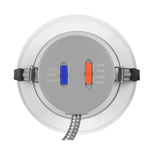 NICOR 6 Inch Commercial Recessed LED Downlight Wattage/CCT Selectable 13W/18W/24W 3000K/3500K/4000K/5000K 90 CRI 120-277V Black (CLR63SUS9BK)