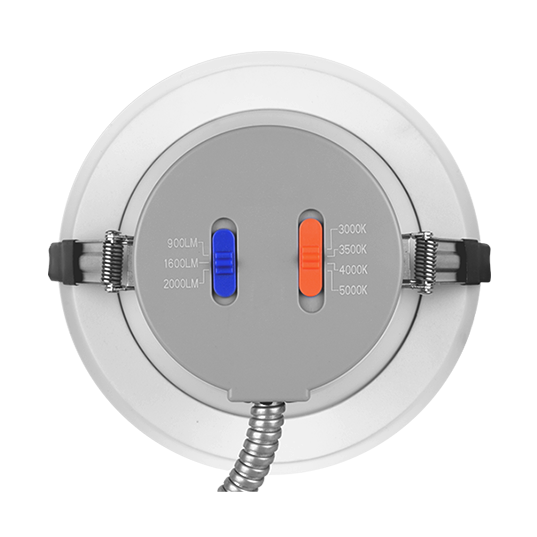 NICOR 6 Inch Commercial Recessed LED Downlight Wattage/CCT Selectable 13W/18W/24W 3000K/3500K/4000K/5000K 90 CRI 120-277V Black (CLR63SUS9BK)