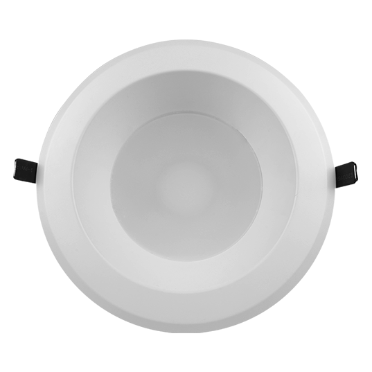 NICOR 8 Inch Commercial Recessed LED Downlight Wattage/CCT Selectable 25W/29W/35W 3000K/3500K/4000K/5000K 90 CRI 120-277V White (CLR83SUS9WH)