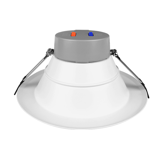 NICOR 8 Inch Commercial Recessed LED Downlight Wattage/CCT Selectable 25W/29W/35W 3000K/3500K/4000K/5000K 90 CRI 120-277V White (CLR83SUS9WH)