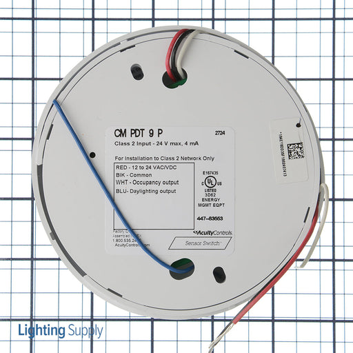 Lithonia Ceiling Mount Low Voltage Dual Technology Standard Range 360 Degree Small Motion 360 Degree Photocell (CM PDT 9 P)