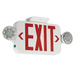 COMPASS CCRG High Impact UL Flame Rated Thermoplastic Exit/Emergency Light Single/Double Universal Face Selectable Red Or Green Letters White (93104746)