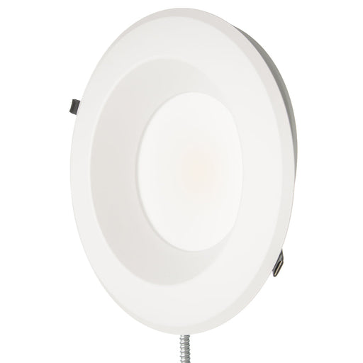 RAB Commercial Downlight 10 Inch Round Metallic White 32W/37W/43W 3000K/3500K/4000K/5000K Universal Voltage 0-10V Dimming 4 CCT (CRLEDFA-10R-43S-9CCT-UNV-WS)