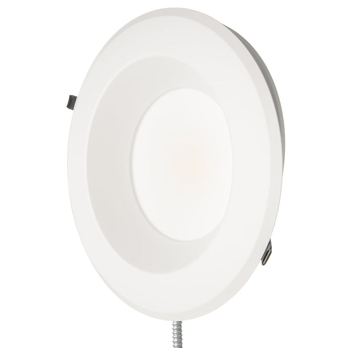 RAB Commercial Downlight 10 Inch Round Metallic White 32W/37W/43W 3000K/3500K/4000K/5000K Universal Voltage 0-10V Dimming 4 CCT (CRLEDFA-10R-43S-9CCT-UNV-WS)