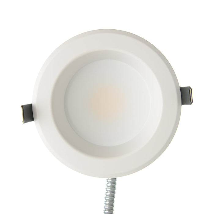 RAB Commercial Downlight 4 Inch Round Metallic White 7W/9W/12W 3000K/3500K/4000K/5000K Universal Voltage 0-10V Dimming 4 CCT (CRLEDFA-4R-12S-9CCT-UNV-WS)