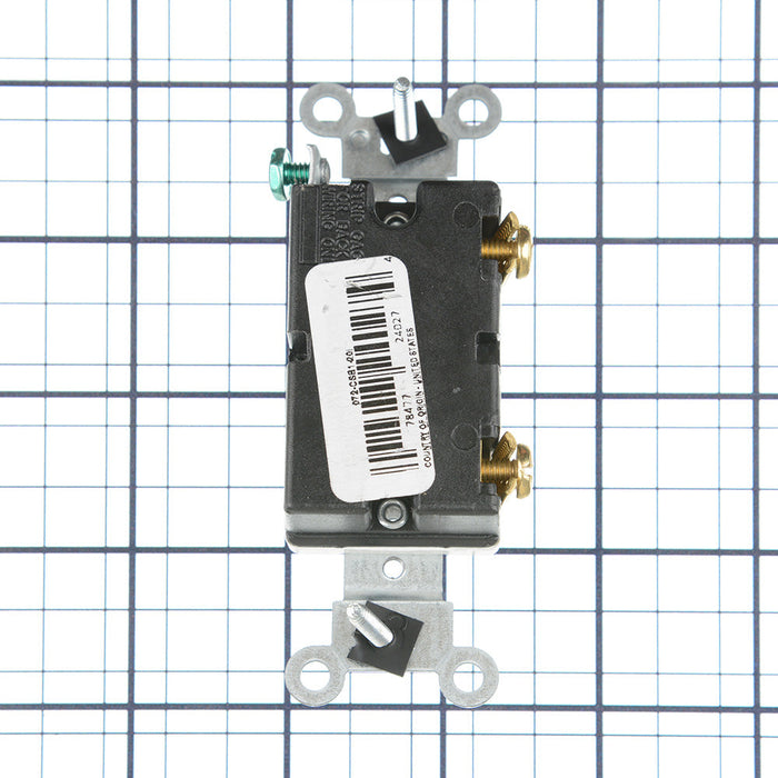 Pass And Seymour 15A 120/277VAC Side Wire Commercial Single-Pole Switch Gray (CS15AC1GRY)